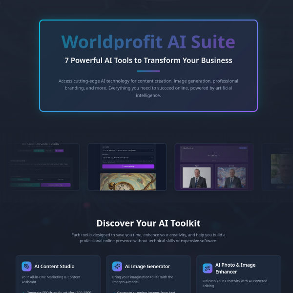 🤖 The Ultimate AI Suite — Create, Promote & Profit Automatically 24/7!