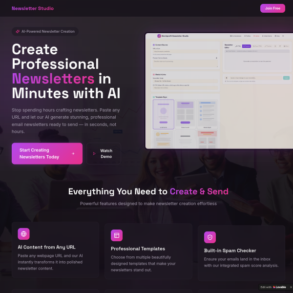 🤖 Transform Any URL into a Professional Newsletter Instantly