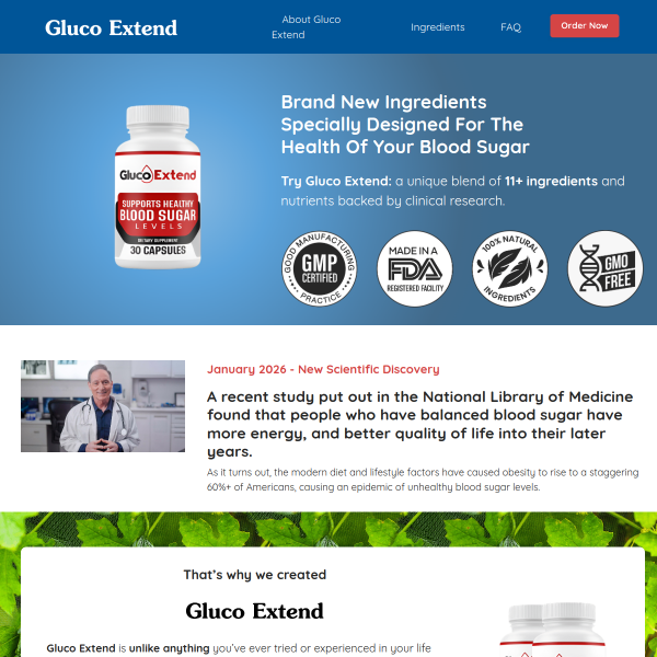 ⚡ Your body senses when your routine loses balance. Gluco Extend