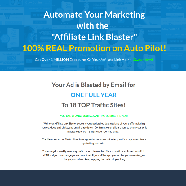 [ Affiliate Link Blaster ] Over 1 MILLION Exposures Of Your Affiliate Link Ad >> Guaranteed!