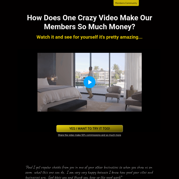 How Does One Crazy Video Make Our Members So Much Money?