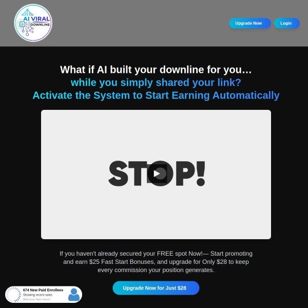 Let AI build your downline for you 7‑day free access