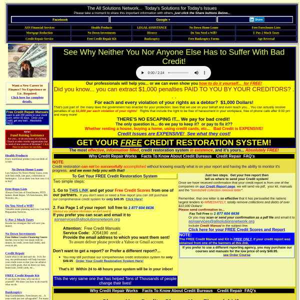 Fix Your Credit With Free Credit Report Manuals