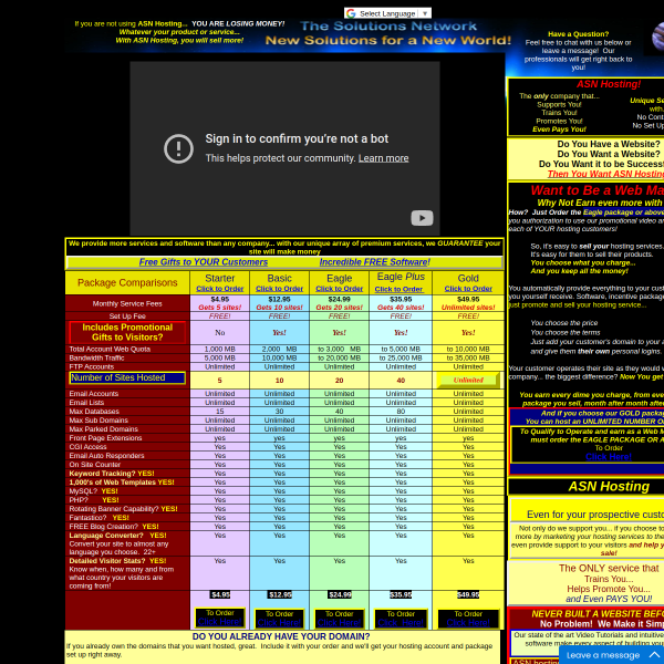 Hosting Services That train, Support, Promote and pay Customers