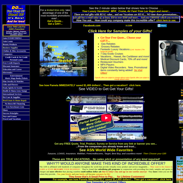 Get a FREE Quote, Trial, Product, Survey or Service from any link or banner you see...   ...From the