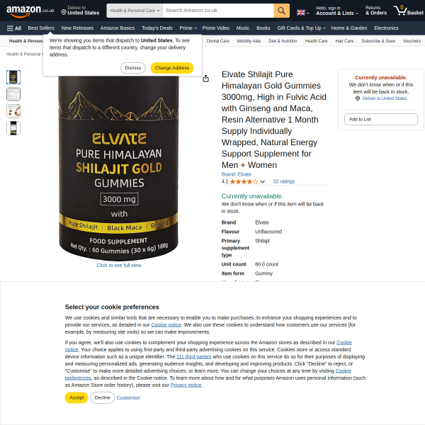 Elvate Shilajit Pure Himalayan Gold