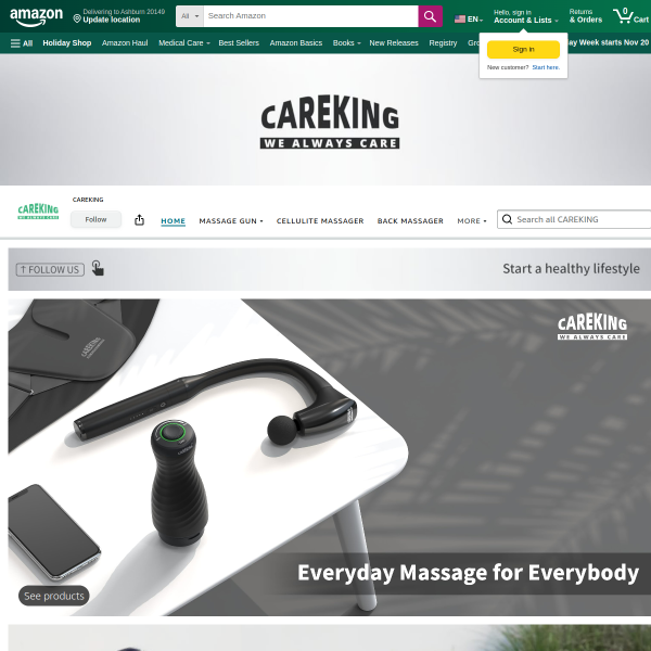 2-in-1 Detachable Muscle Massage Gun Deep Tissue with 20'' Extension Handle