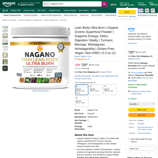 “Best Fat-Burner? Try Nagano Tonic!”