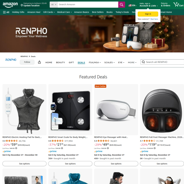 RENPHO Mini Thermal Massage Gun with Heat