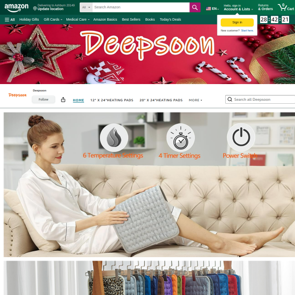 Deepsoon Heating Pad