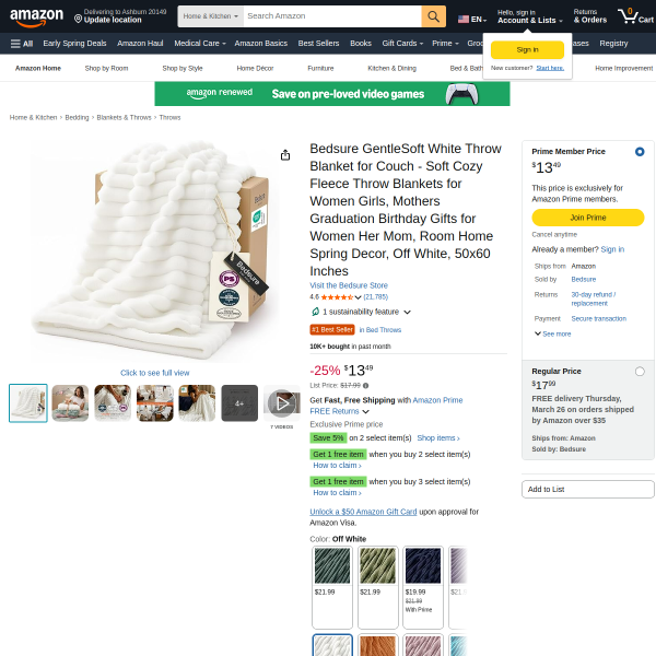 The Ultimate Comfort Upgrade: Bedsure GentleSoft White Throw Blanket