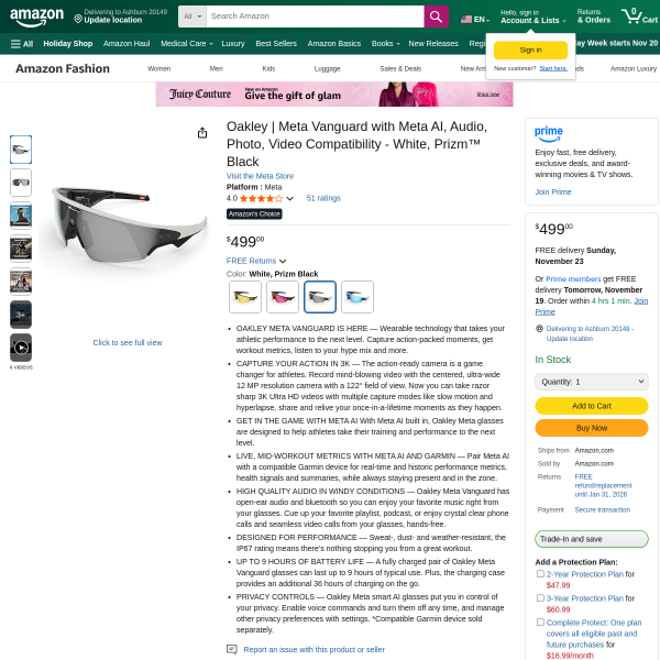 Oakley Meta vanguard smartglasses