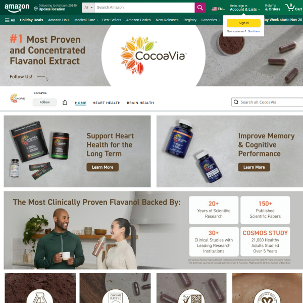 CocoaVia Cardio Health Cocoa Powder