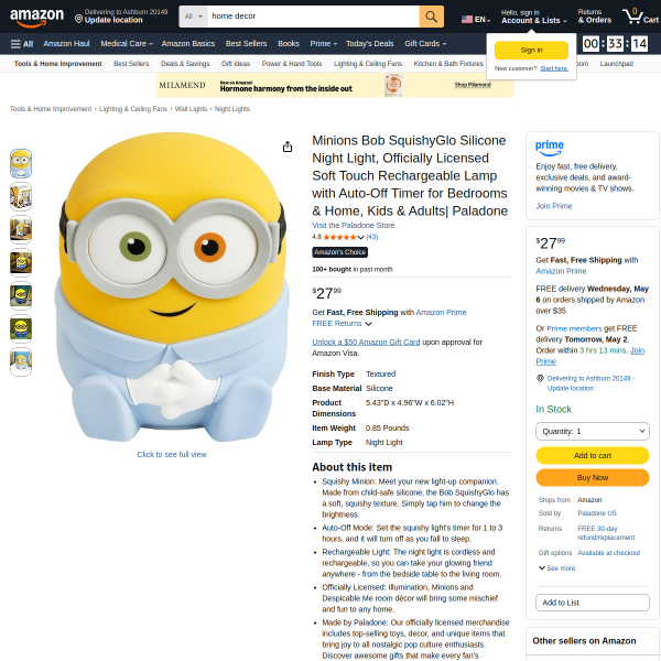 Minion Lamp