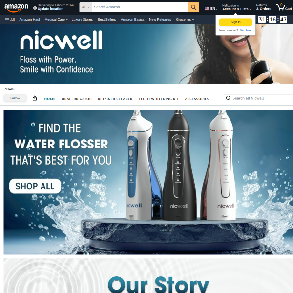 Nicwell Water Dental Flosser Teeth Pick