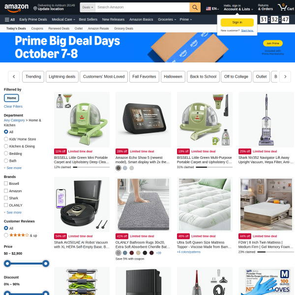 Prime Big Deal DAYS starts October 7-8!