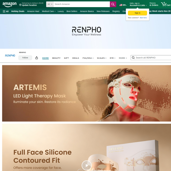 RENPHO Electric Heating Pad for Back Pain Relief