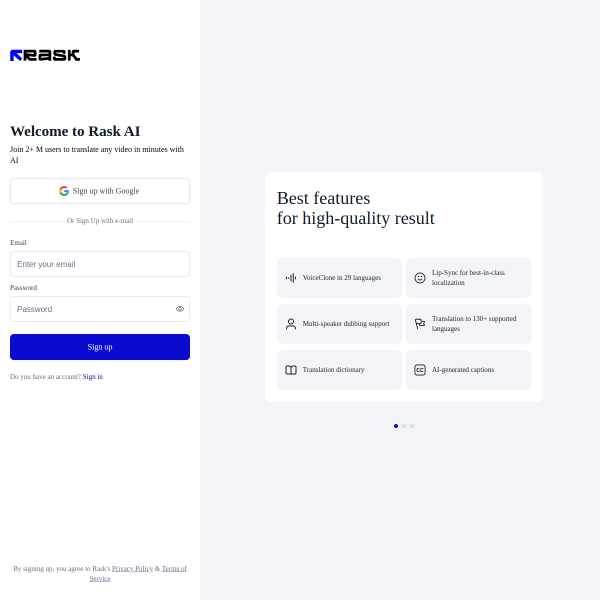 Rask AI: Translate Video and Audio into 130+ Languages!