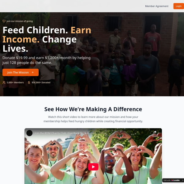 Feed Children. Earn Income. Change Lives.