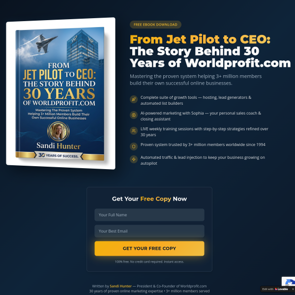 From Jet Pilot To CEO — 32 Years Of Online Business Success!