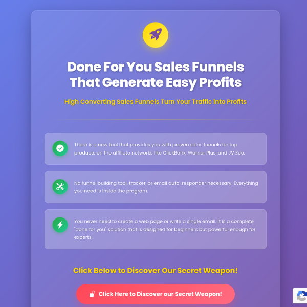 Done For You Funnels That Generate Easy Profits!