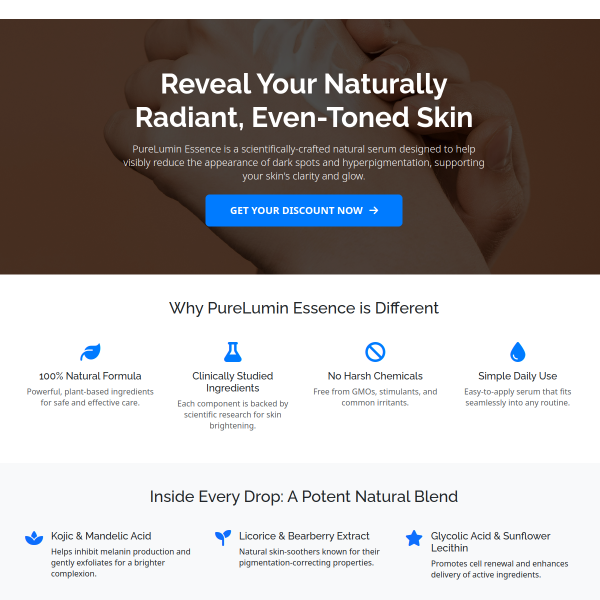 Dark spots fading away