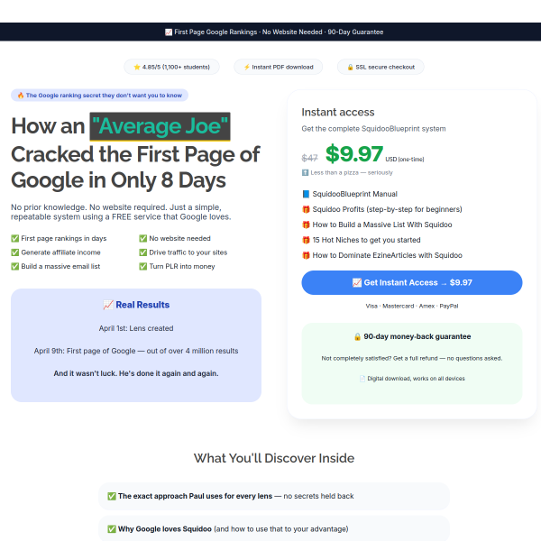 Rank on Google first page