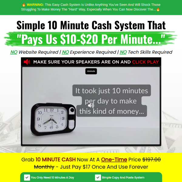 Ewen Chia's 10 Minute Cash System!