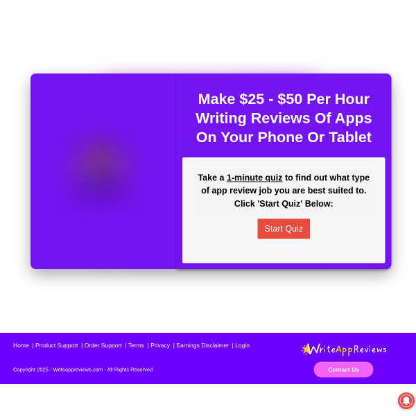 Make $25 - $50 Per Hour Writing Reviews Of Apps On Your Phone Or Tablet... Do Anywhere, Anytime.....