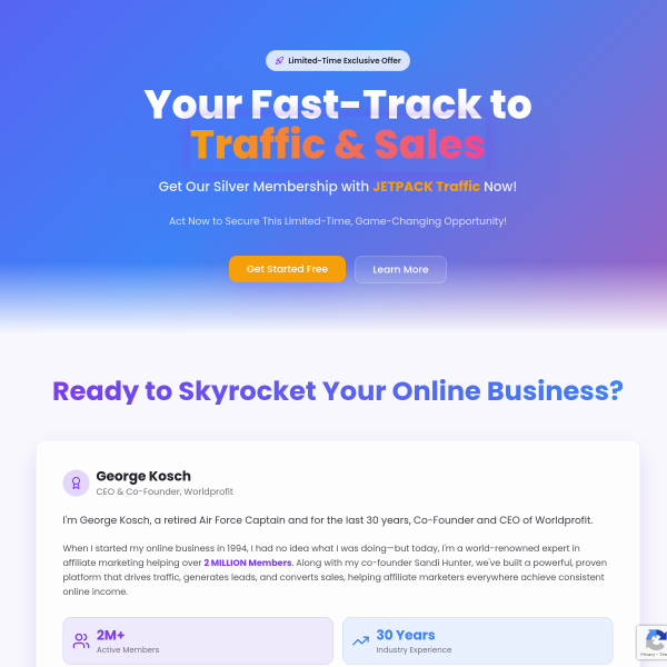 365 days of UNLIMITED Traffic (OVER 200,000 visitors) to any URL. NO LIMITS!