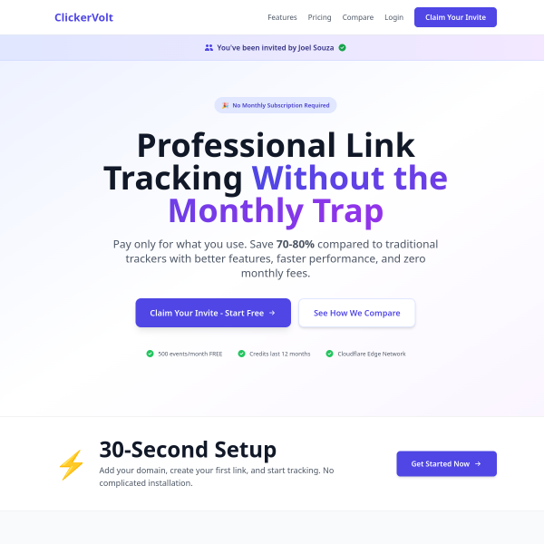Professional Link Tracking Without the Monthly Trap