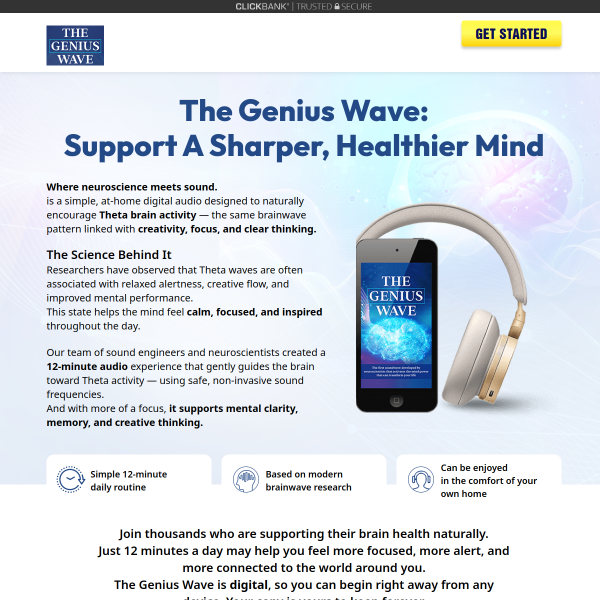 The Genius Wave: Support A Sharper, Healthier Mind