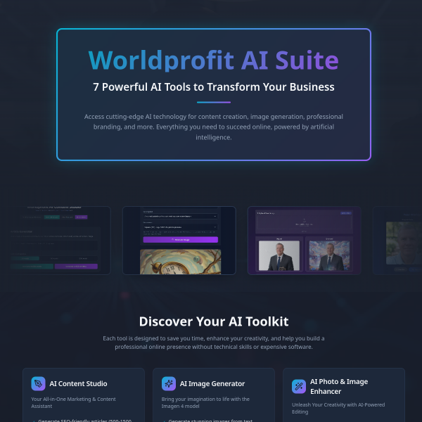 The Ultimate AI Suite — Create, Promote & Profit Automatically 24/7!