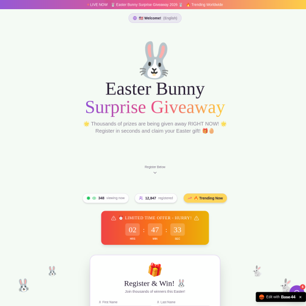 Easter Bunny Giveaway