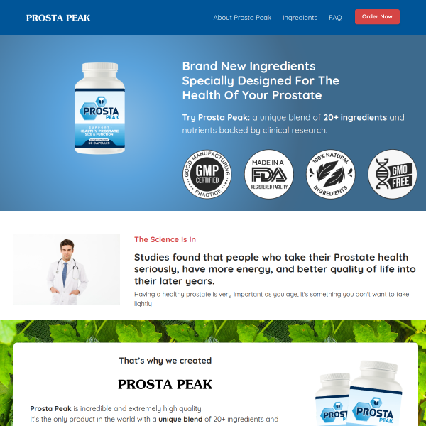 Prosta Peak Prostate Health Supplement