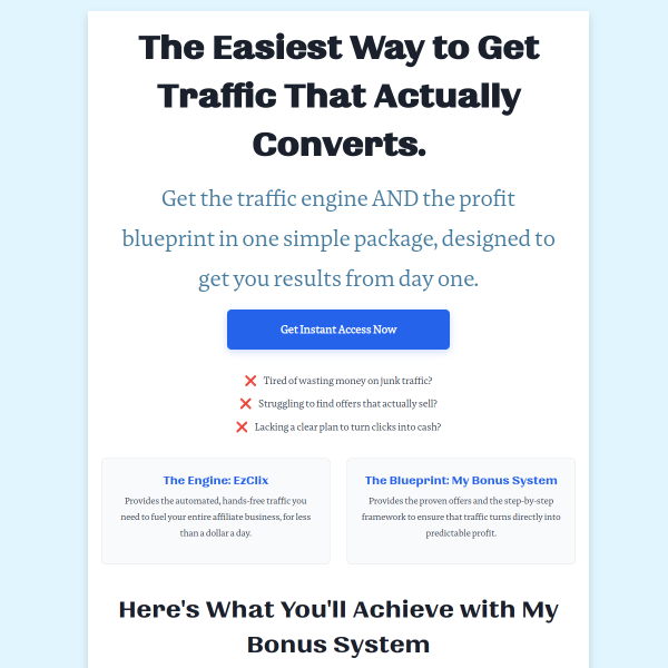 The Easiest Way to Get Traffic That Actually Converts.