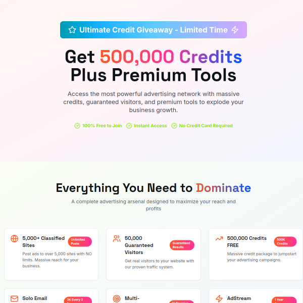 🌟 Advertise Free Forever — Start Today