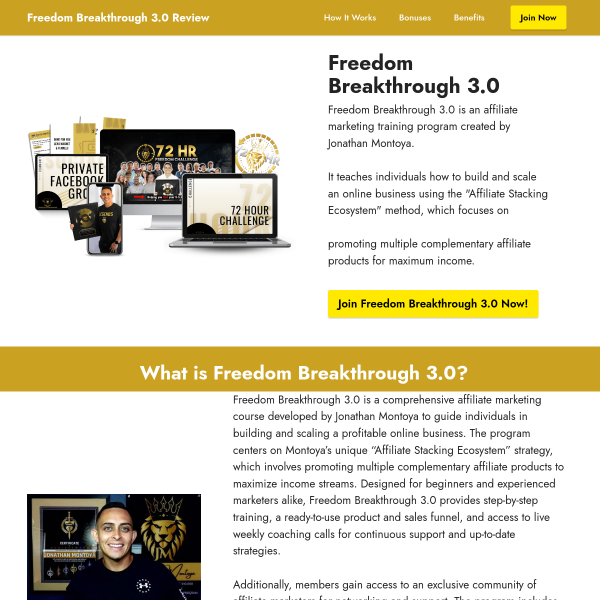 Freedom Breakthrough 3.0 – Affiliate Success Blueprint