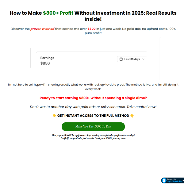 Make $800+ Without Spending a Dime in 2025