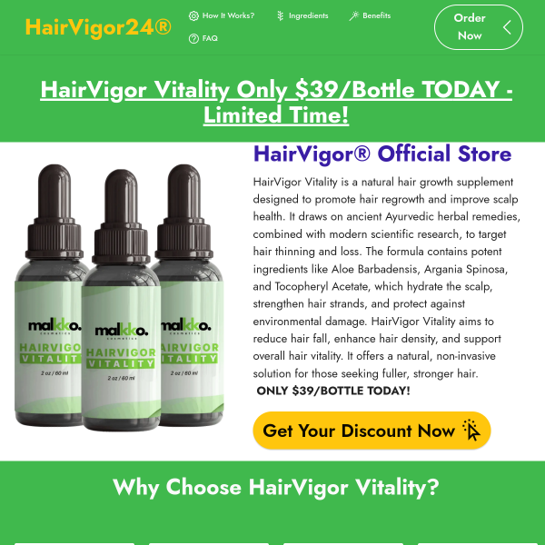 HairVigor Vitality® – Regrow Naturally