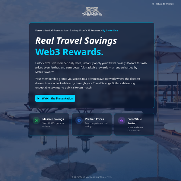 No cost to Join, Save Big on over 700,000 Hotels Worldwide