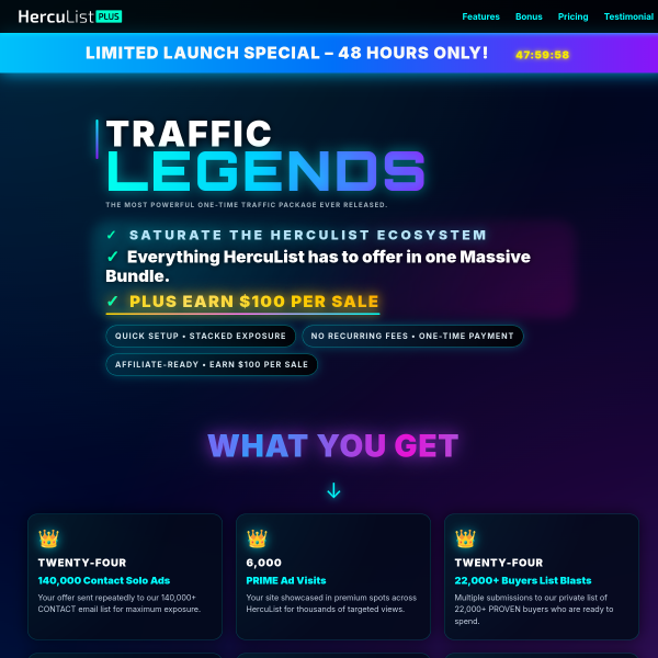 New Launch => HERCULIST Traffic Legend!