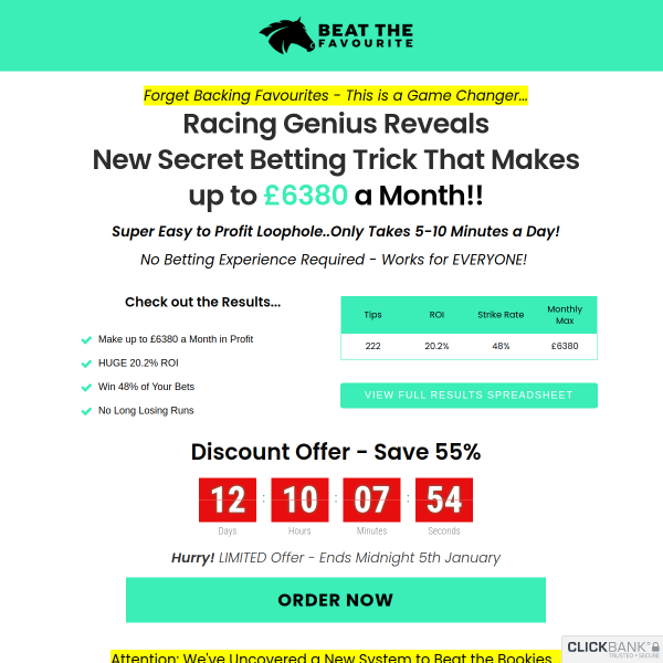 Why are you backing horses that lose 66% of the time?