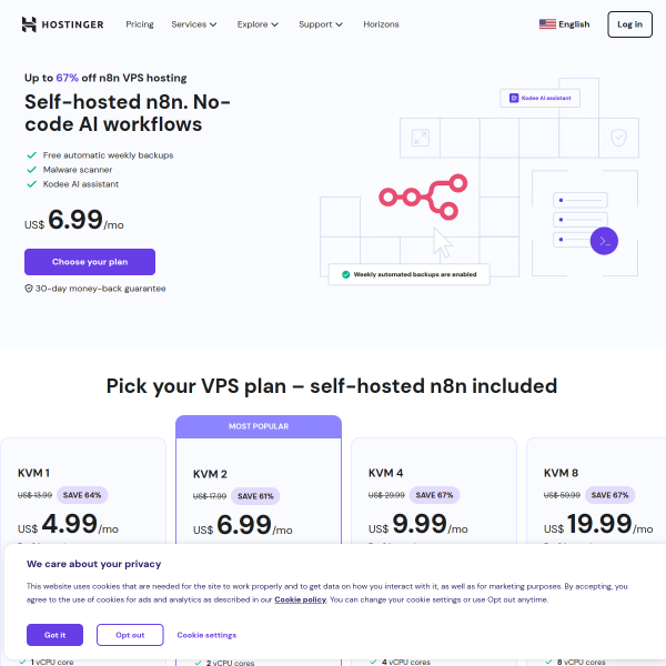 Hostinger  Web Hosting Services