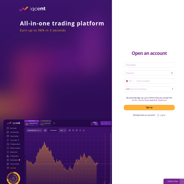 IQCENT Trading Platform