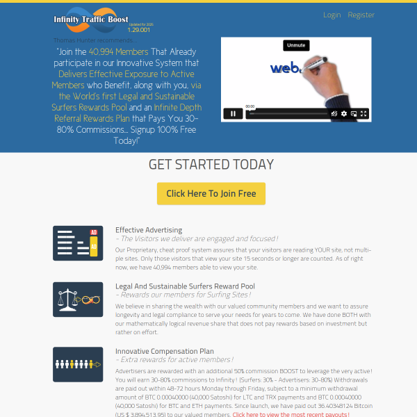 Join The World's Largest Bitcoin Traffic Exchange