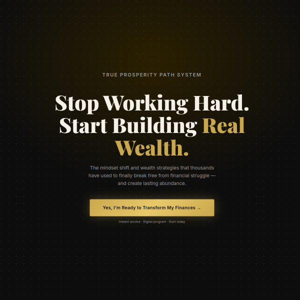 Your Financial Transformation Starts Now