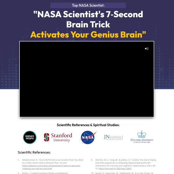 NASA  Scientists  7 Second Brain Trick Activates Your Genius Brain ::  THE  GENIUS  SONG.......