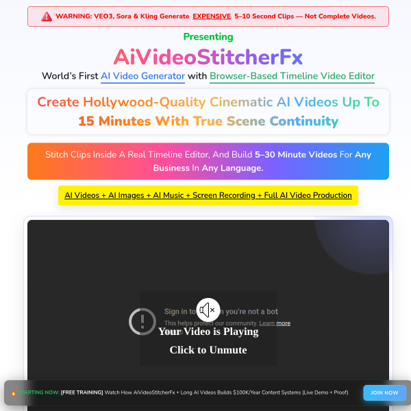 World’s First AI Video Generator with Browser-Based Timeline Video Editor