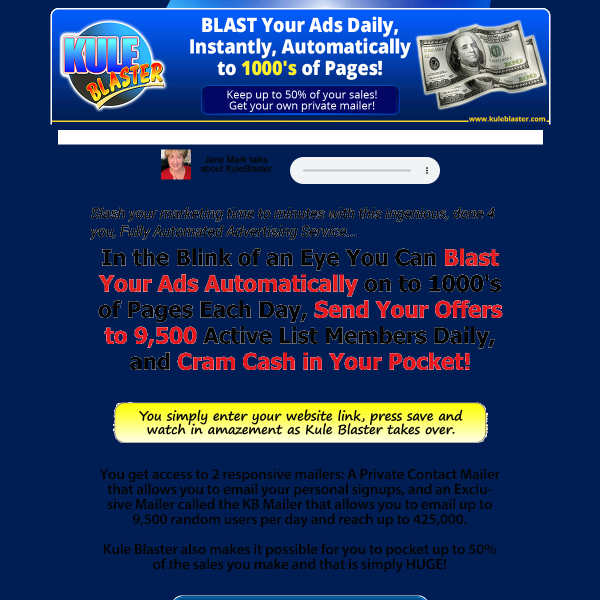 Blast Your Ads To 1,000's Of Pages Daily!
